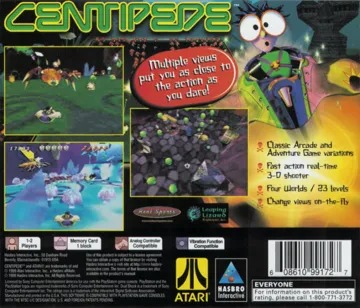 Centipede (US) box cover back